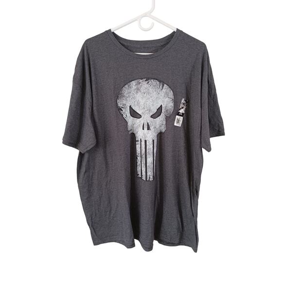 Marvel Comics The Punisher Mens Size 3XL Cotton Blend Graphic Short Sleeve Shirt - Picture 1 of 9